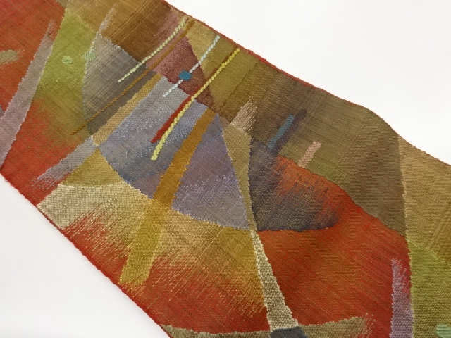 JAPANESE NAGOYA OBI / TSUMUGI / WOVEN ABSTRACT